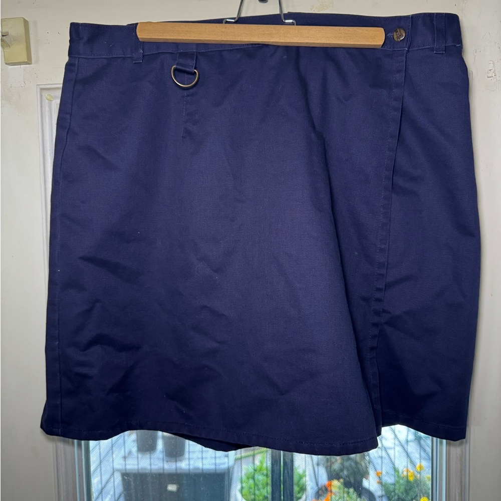 Alia Deep Blue Skort with Ring Detail